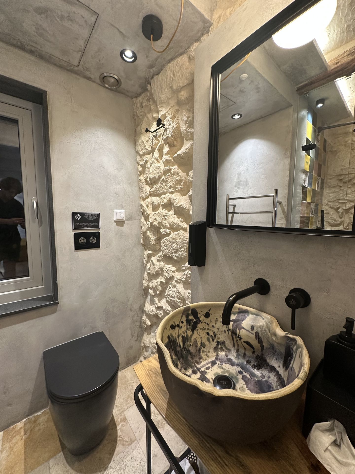 En-suite bathroom at the Mdina Heritage Boutique Hotel, Rabat